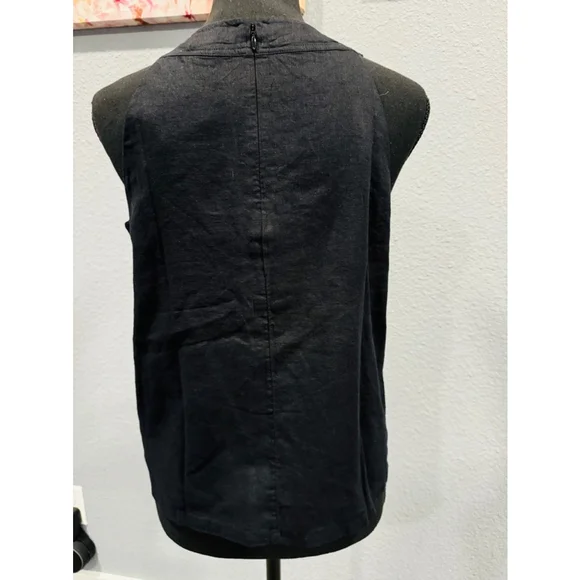 Ann Taylor Black Embroidered Sleeveless Top - Size XXS, NWT - Picture 5 of 12